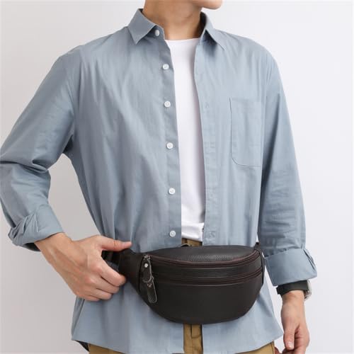 Image of Leather Chest Bag for Women, Crossbody Belt Bag Fanny Pack Purse Fashionable Waist Bags Handbag for Everyday Use Trip Walking Hiking