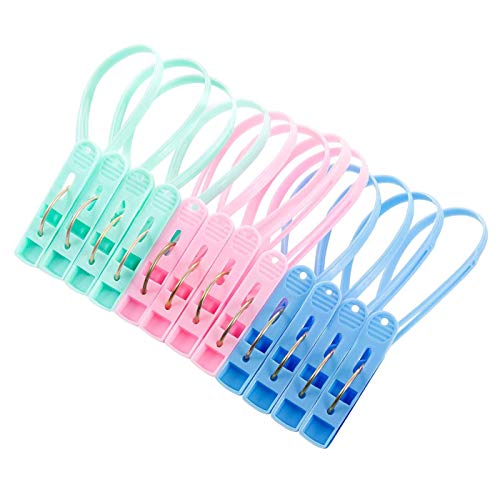 Maojuee Pinzas Tender Ropa 60 Piezas, Fuertes Pinzas Tender Ropa de Plástico Clips GanchosPinzas Ropa para Tendedero o Perchero en Interiores y Exteriores (3 Colores) Cover
