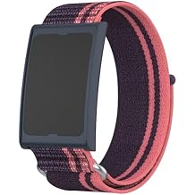 Nylon Band Compatible with Amazfit Helio Fitness Tracker Strap, Adjustable Breathable Arm/Ankle Strap with Quick Release & Secure Hook-and-Loop Closure