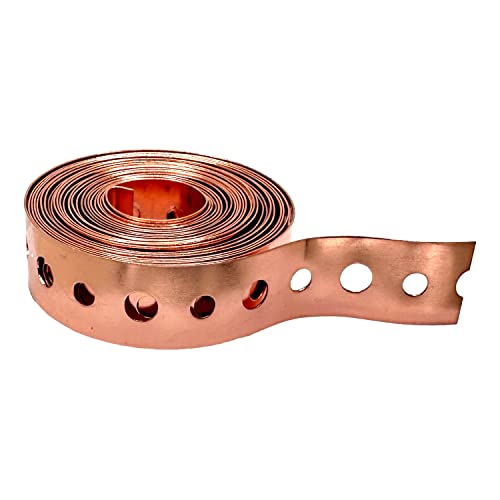 Rocky Mountain Goods Pipe Hanger Strap - 5/8 in. x 10 ft. - Copper Clad Steel - Supports Hanger Pipe...