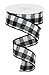 Wired Black and White Flannel Lumberjack Buffalo Plaid Ribbon,1.5" Wide x 10 Yards, White Black Buffalo Check : Lumberjack Party Supplies :
