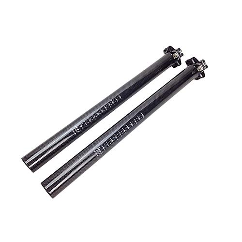 Preisvergleich Produktbild AchidistviQ Karbonfaser-Metall-Fahrrad-Sattelstü... für Mountainbikes, Fahrrad-Zubehör, langlebig,, Fahrrad-Zubehör für Rennwagen, Schwarz, 31.6x400mm