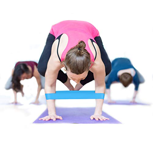 ERUW Resistance Bands, [Set of 5] Skin-Friendly Elastic Resistance Fitness Exercise Loop Bands with 5 Different Resistance Levels Ideal for Home, Gym, Yoga, Training