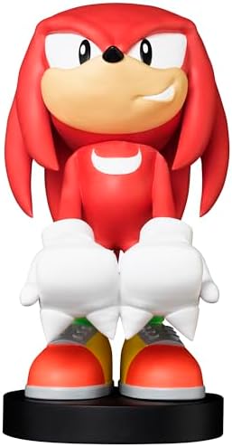 Exquisite Gaming: SEGA: Knuckles - Original Mobile Phone & Gaming Controller Holder, Device Stand, Cable Guys, Sonic The Hedgehog Licensed Figure