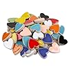 48pcs/200g Pack of Mosaic Tile Supplies for DIY Crafts, Plates, Picture Frames, Flowerpots, Handmade Jewelry - 2.2x2.3cm Love Heart Ceramic Decorative Tiles (Fullcolor Mix) #3