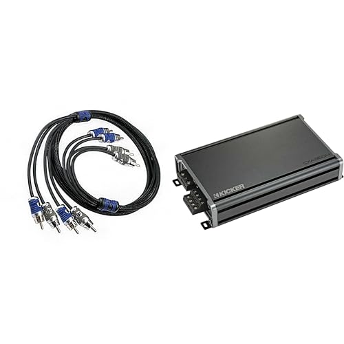 KICKER CX360.4 4-Channel Amplifier & 6 M 4-Channel RCAS