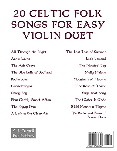 20 Celtic Folk Songs For Easy Violin Duet #TOP1