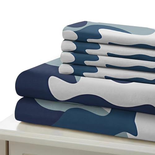 Linge de lit militaire bleu pour chambre enfant avec fermeture éclair - 7