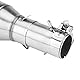 Motorrad Auspuffrohr Auspuff,51mm Motorrad Auspuffrohr Slip On Auspuff Mittleren Verbindungsrohr Adapter Stecker für YZF-R6 2006-2014
