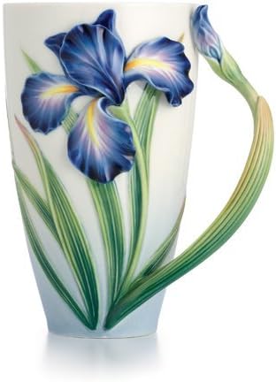 Franz Collection Porcelain Eloquent Iris Flower Mug