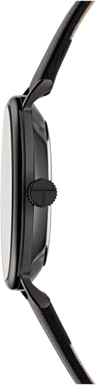 Ted Baker Gents Black Eco Genuine Leather Strap Watch (Model: BKPPGF3069I)