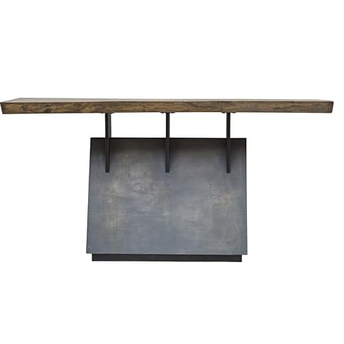 Uttermost 25482 Vessel - 30.25 Inch Industrial Console Table, Mahogany/Gunmetal Finish #TOP4