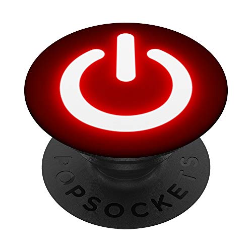 Botón de encendido Red Gaming Gamer PopSockets PopGrip Intercambiable Cover
