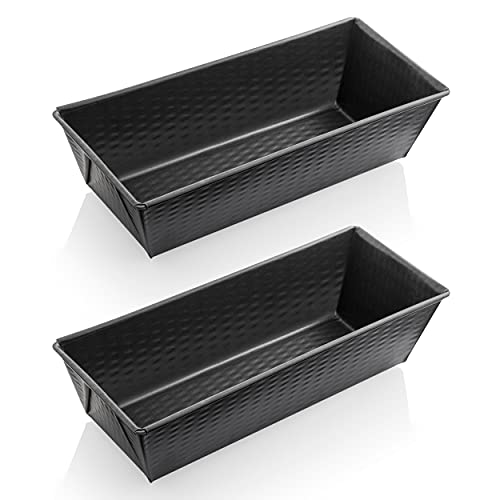 Grizzly Bread Baking Tin, Set of 2 x 3Lb Loaf Tins 12 Inch (30x11.5 cm), Non-Stick Carbon Steel Pan, Bread & Cake Mould