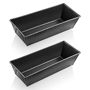 Grizzly Bread Baking Tin, Set of 2 x 3Lb Loaf Tins 12 Inch (30×11.5 cm), Non-Stick Carbon Steel Pan, Bread & Cake Mould