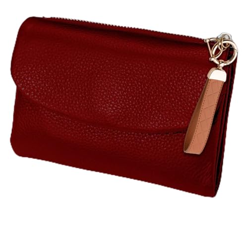 Precious Wallet for Women, 5.3In Unisex Pebble Leather Wallet with Coin Holder & Cash Slots, Small Bifold Purse Women with Rfid Anti-Theft Protection Waterproof (A1)