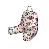 Ambesonne Fish Reading Pillow Cover, Underwater Aquarium Inspired Pattern with Vibrant Striped Fishes Opposite Directions, Unstuffed Printed Bed Rest Case from Soft Fabric, Small, Multicolor