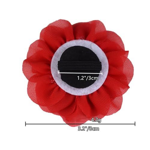 10 Stück 8 cm kleine Haustier-Fliege, Blumen, Hunde-Halsband, Charms, bunt, Katzenhalsband, Blumen, weiche Chiffon-Blumenverzierungen, Hundehalsband, Zubehör für Katzen, Hunde, Haustiere, 8 cm, Kein