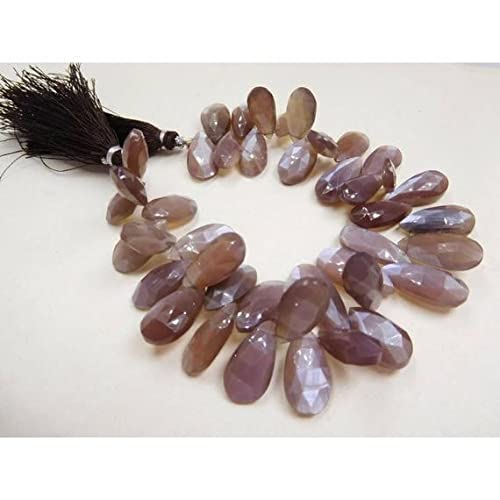 Pierre de lune LKBEADS perles poires chocolat facettées de qualité supérieure