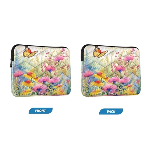 Funda para portátil 13-14'' flores y mariposas miniatura 2