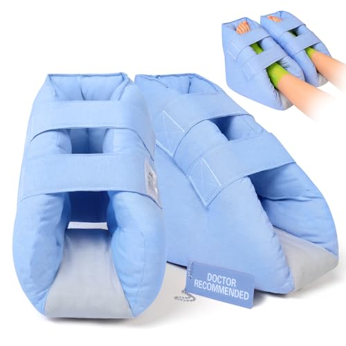 Image of Heel Protectors for Pressure Sores, Adjustable Heel Cushion Boots for Elderly Bedridden, Foot Support Pillows for Surgery Recovery, Ankle Pressure Ulcer Pads for Bed & Wheelchairs