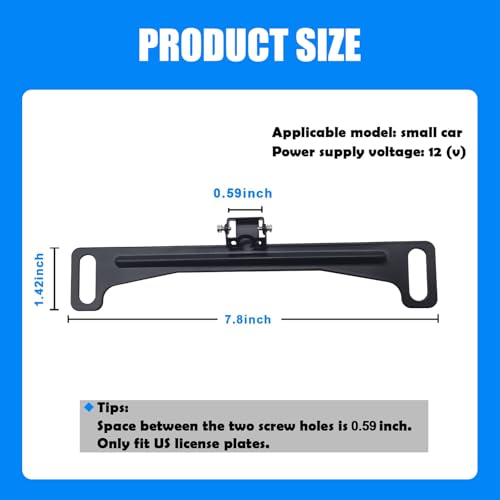 Sinytuto SIN165 Pack-1 Car Rear View Camera Bracket With Installation Tools, Waterproof Metal Vehicle License Plate Holder thumb #1