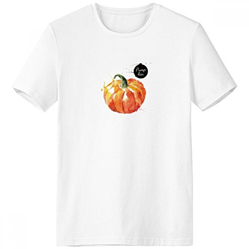T-shirt blanc homme citrouille légumes multicolore sport léger taille M