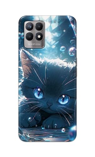 Image of Printed Hard Back Cover Case for Realme Narzo 50 4G Back Cover (Cute Cat) -1111