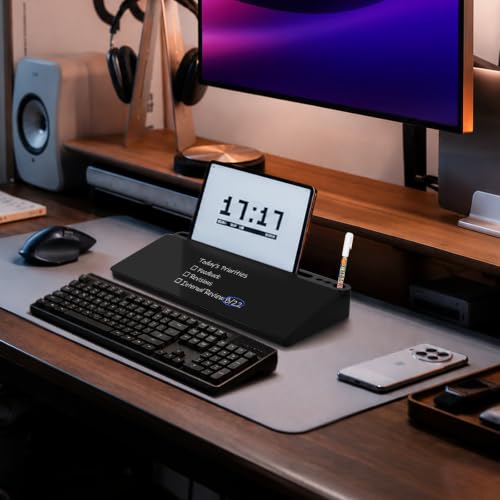 2 Pack Desktop Glass Whiteboard with Storage, Desk White Board Stand Black by WALGLASS - Image 8