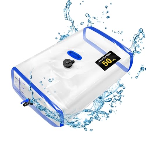 Contenedor de vejiga de agua, bolsa de agua plegable de PVC, portador de agua para acampar, portador de agua de hidratación para vehículos recreativos, tanque de almacenamiento de agua portátil, bolsa