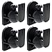 deleyCON 4x Supporti Staffe Universali per Altoparlanti e Casse Acustiche Girevoli + Inclinabili, Peso fino a 3,5kg Montaggio a Soffitto + Montaggio a Parete - Nero