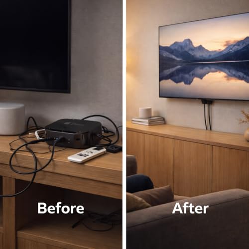 Image of Mizi iTV Wall Mount Holder Bracket Compatible with A-pple TV 4K 5th / 4th Generation - Black
