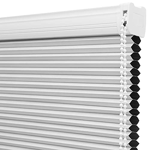 Changshade Size Custom Cellular Shades,Corded Blackout Cellular Window Blinds Shade With The Diameter Of 1 Inch Honeycombs For Office,Living Room,Bedroom,Thermal Insulated, White #TOP2