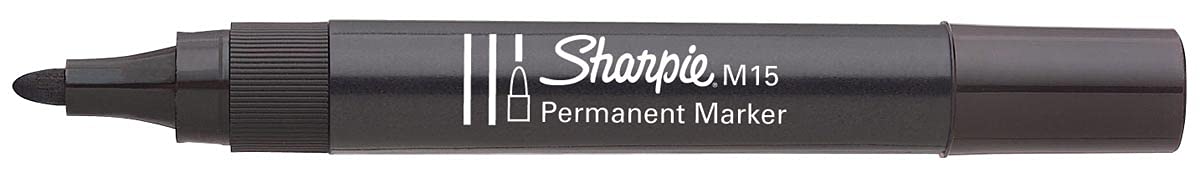 Rotulador permanente Sharpie M15 Negro 12 Unidades