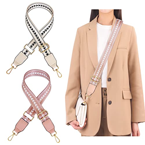 LFKJUMY 2 Stück Schultergurt für Taschen, Verstellbarer Schultergurt 3.8cm, Breiter Schultergurt, Taschengurte für Herren Und Damen, Modisches Taschenzubehör Cover