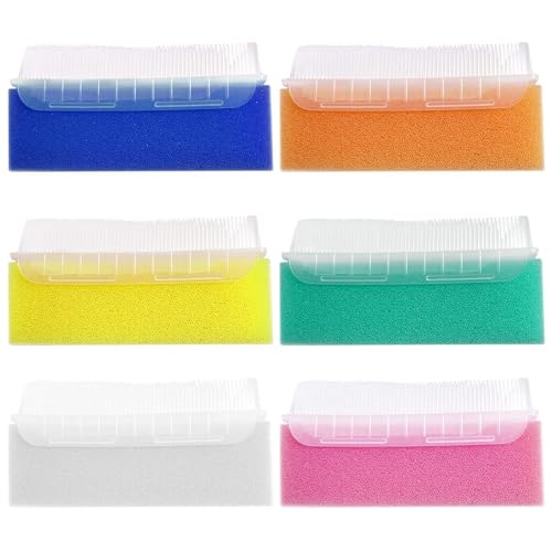 6 Piezas De Cepillo De Esponja Para Bebés, Cepillo De Entrenamiento Táctil De La Primera Infancia, Cepillo De Masaje De Baño, Cepillo De Mano De Limpieza De Baño.