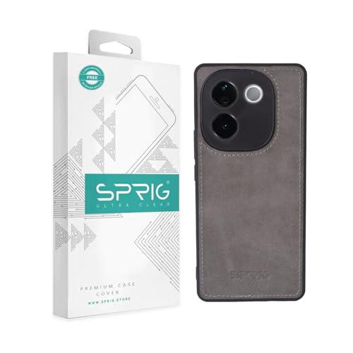 SPRIG Compatible with Vivo T3 Pro Premium PrimeMatte Back Cover Drop Tested Shock Proof Mobile Case for Men, Women, Boys and Girls with Camera Protection (Light Grey)