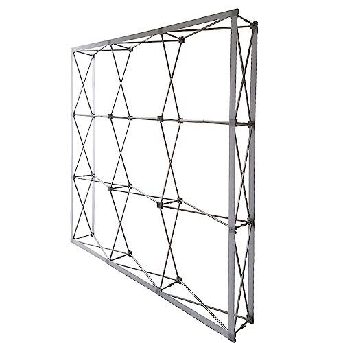 7.5 x 7.5 FT Portable Aluminum Tension Fabric Pop up Display Stand Backdrop Booth Frame Collapsible Trade Show Booth Frame Stand for Wedding,Exhibition,Events,Trade Show with Carrying Bag (Stand Only)