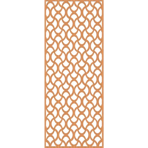 Image of 27 3 /8 inchW x 69 3 /8 inchH x 3 /8 inchT Resort Decorative Fretwork Wood Wall Panels, Cherry