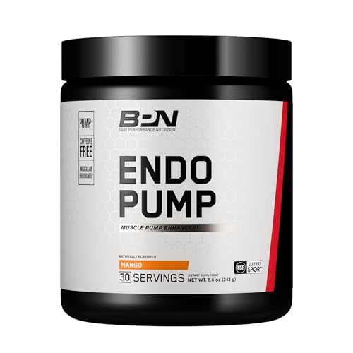 BARE PERFORMANCE NUTRITION BPN EndoPump Pre-Workout Muscle Pump Enhancer w/L-Citrulline Increased Blood Flow/Oxygen Transport to Muscles 30 Servings Mango