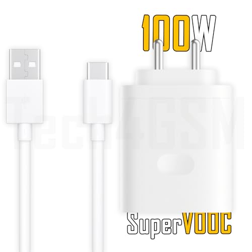 Image of Original 100W Charging Kit Compatible with RealMe Narzo 80 Pro, P3 Pro, P3x (Adapter & Cable)