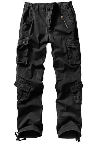 OCANXUE Women's Cargo Pants Relaxed Fit Black