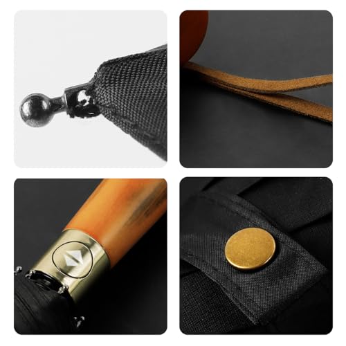 Guarda Chuva Automático Cinzento 12 Varetas Sombrinha Reforçada Dobrável com Proteção UV