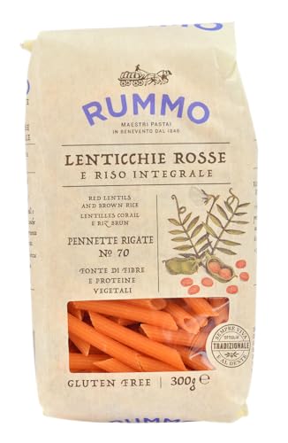 Rummo Pasta Base di Lenticchie Rosse e Riso Integrale, 300g