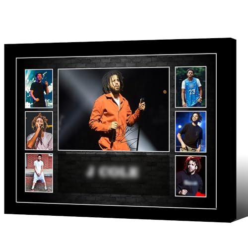 [Framed] J Cole Poster For Fans Kids Room Bedroom Wall Decor-J Cole Music Signed Posters Canvas Prints Picture For Teen Boy Girls Gifts