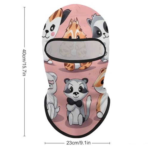 Máscara de cara con dibujos de animales tiernos para hombre y mujer, protección solar, transpirable, cubre todo el cabeza para senderismo, ciclismo, running, conducción miniatura 2
