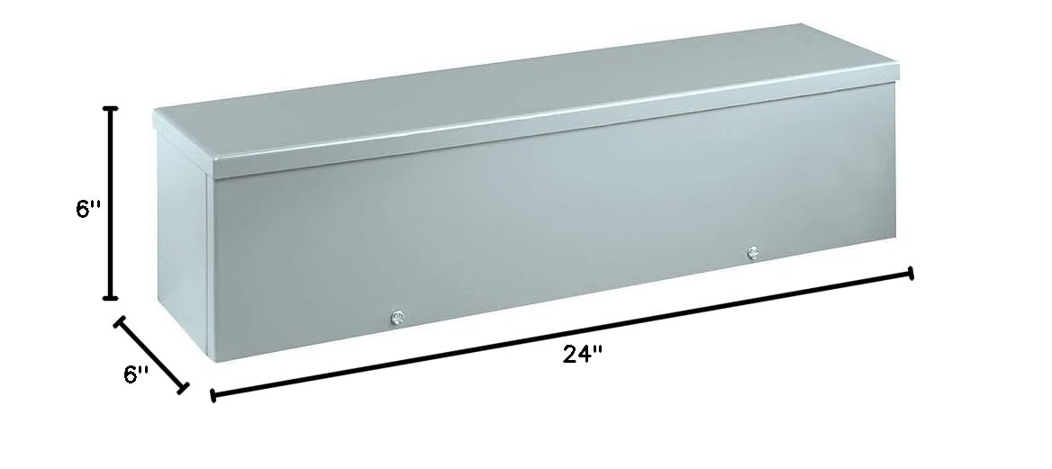Wiring Trough, Mtllc, 6In.Hx 6In.Wx 24In.D