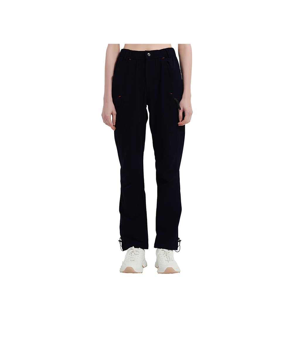 Women Hiking Pants Lightweight Outdoor Sports Dry Quick Cargo Comfortable Elastic Waist Pockets