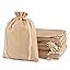 DAHI Jute zakjes, 12 stuks, adventskalenderzakjes, geschenken, 20 x 30 cm, voor bruiloft, verloving, adventskalender (rood