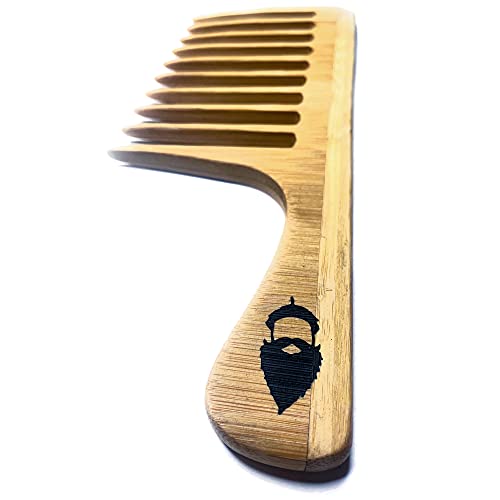 Peine XL para barba Sequoia de bambú natural miniatura 6
